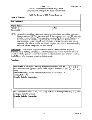 Exhibit 11 1 Guide for Review of SRO Project Progress  Form