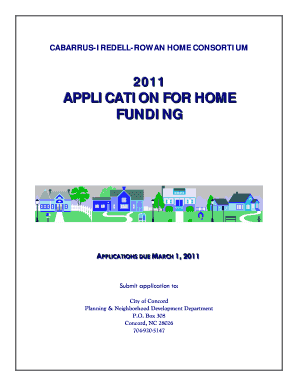 CABARRUS IREDELL ROWAN HOME CONSORTIUM  Form