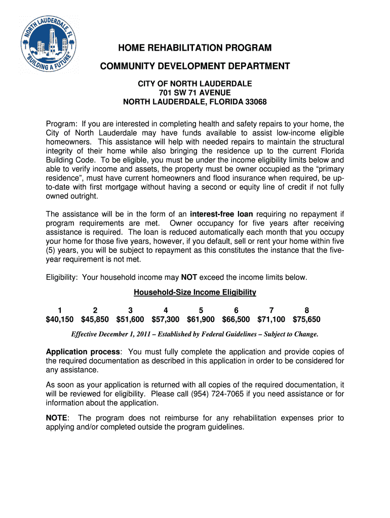 North Lauderdale Community Development Department City of North Nlauderdale  Form