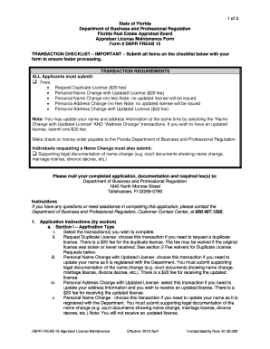 1 of 11 State of Florida Department of Business and Professional Regulation Mold Related Services Application for Licensure Form