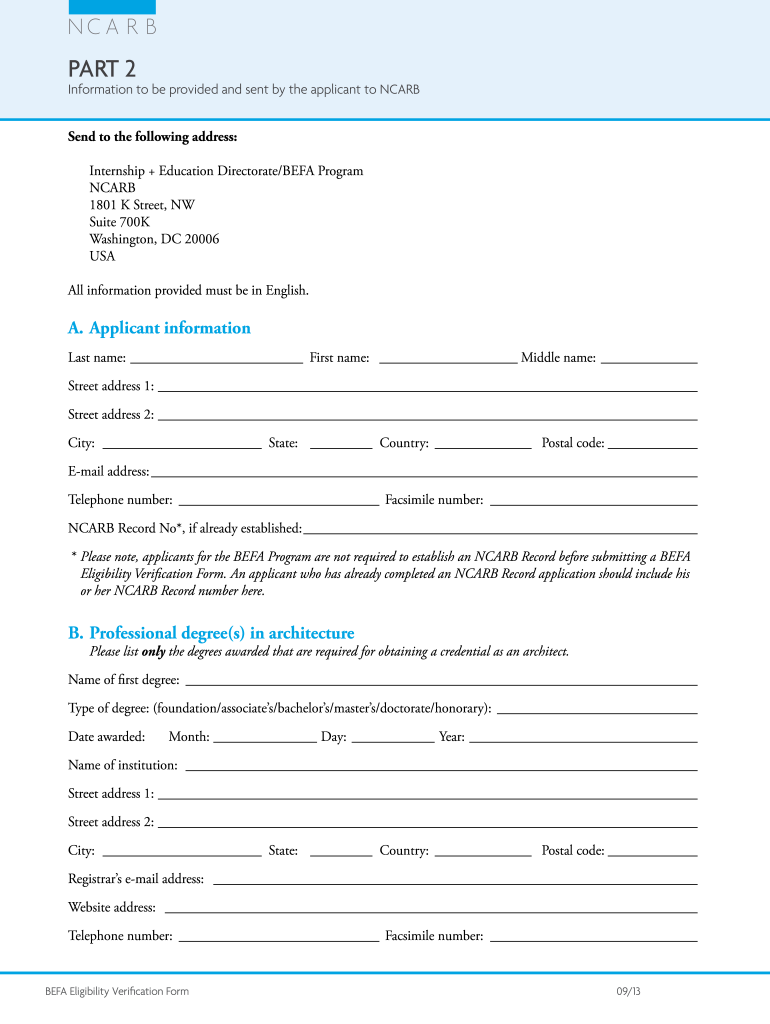  Eligibility Form 2013-2024