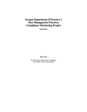 Oregon Department of Forestry&#039;s Best State of Oregon Oregon  Form