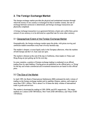 The Foreign Exchange Market  Form