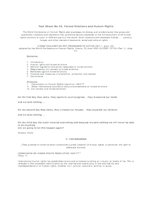 25, Forced Evictions and Human Rights  Form