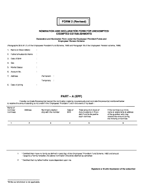 Nomination and Declaration Form