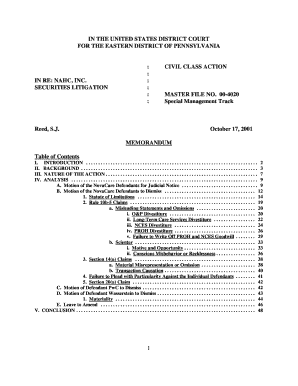 Procedural Handbook Eastern District of Pennsylvania United  Form