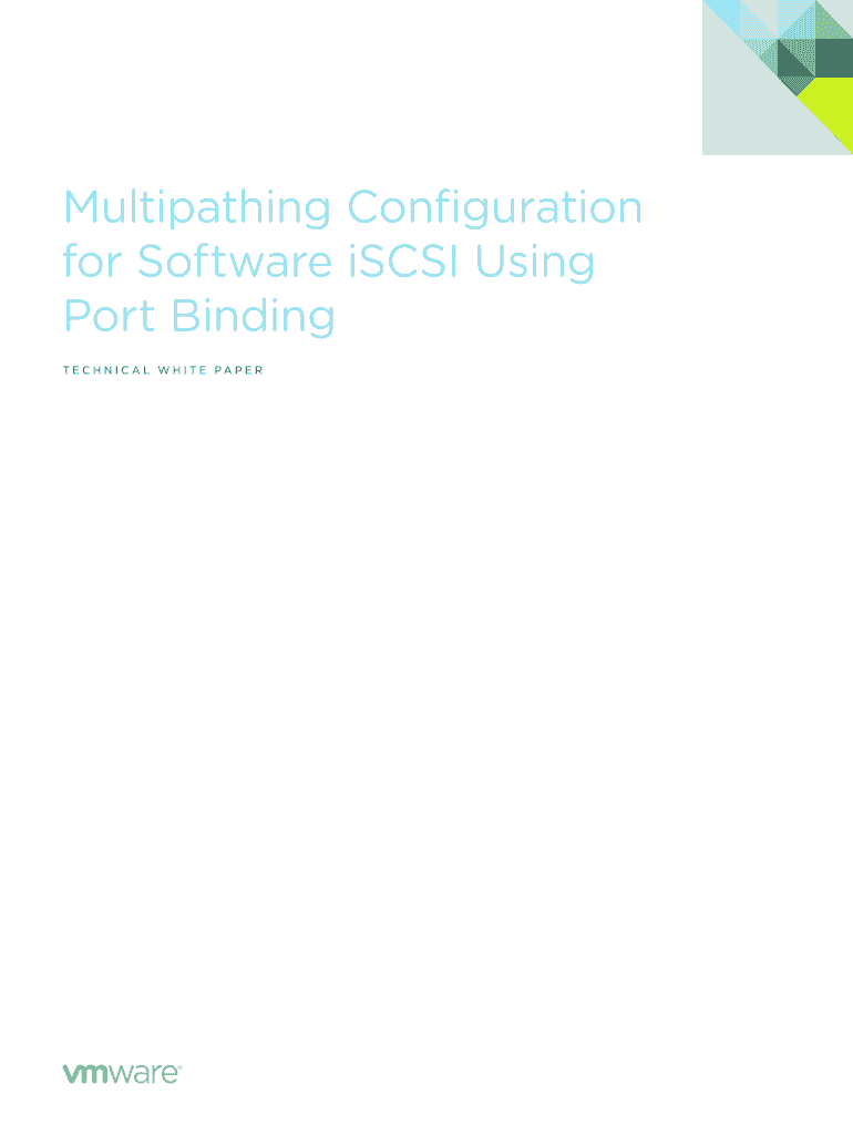 Multipathing Configuration  Form
