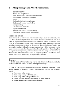 5 Morphology and Word Formation Wac Colostate