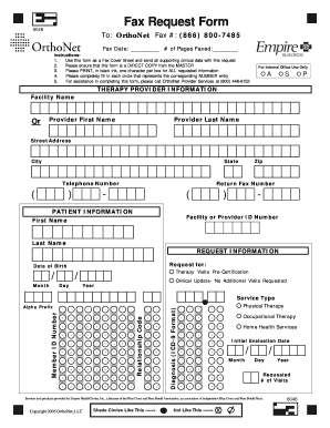 Orthonet 877 499 9538  Form