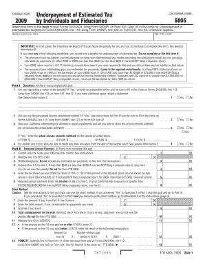 California Form 5805 Underpayment of Ftb Ca Gov Ftb Ca