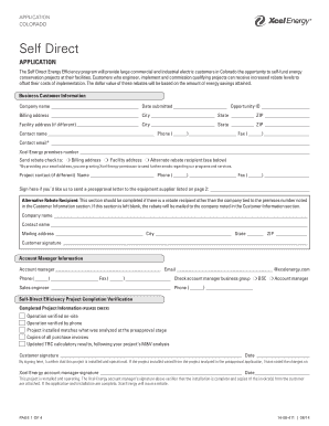 CO SELF DIRECT CUSTOM EFFICIENCY SElF DiREcT CuSToM EFFiciEncY PRoGRAM the Self Direct Custom Energy Efficiency Program Will Pro  Form