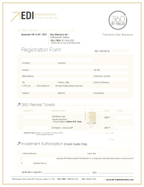 Registration Form EDI Implementation