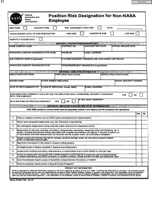 Nasa Form 1760