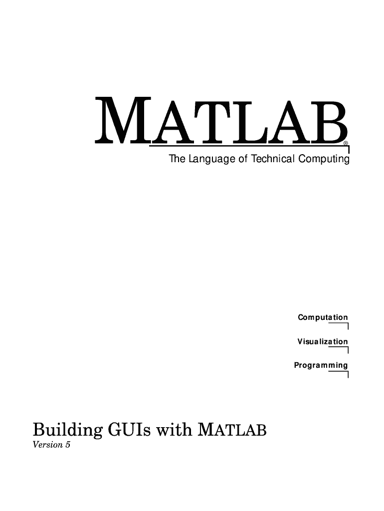 Building GUIs with MATLAB  Form