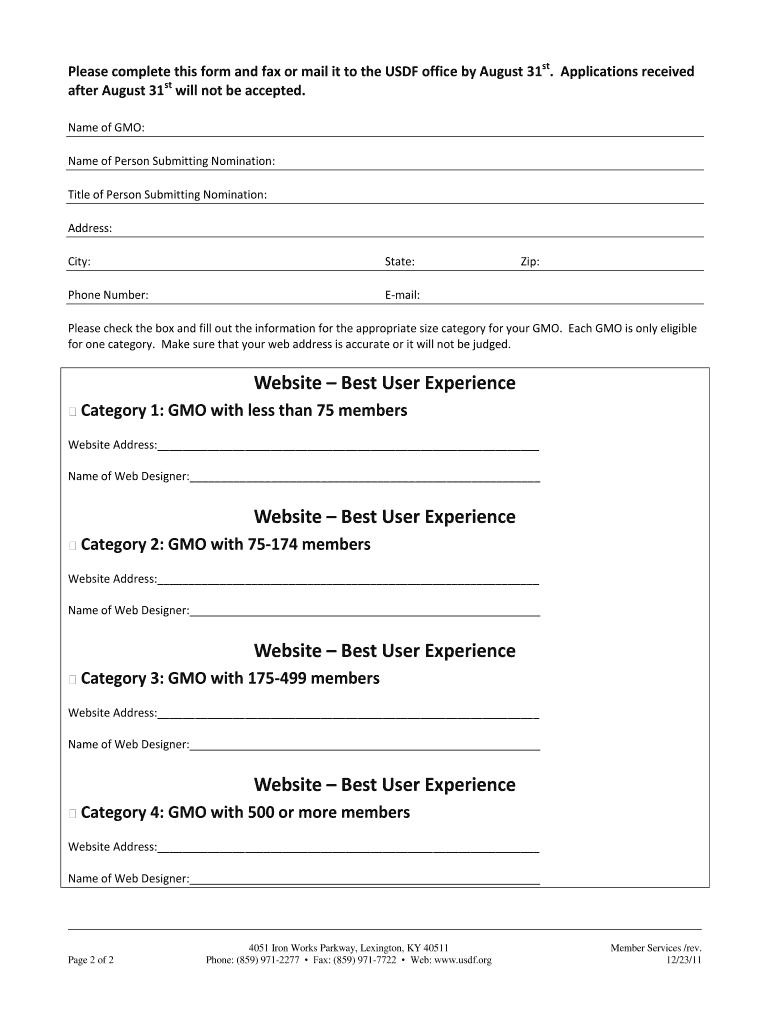 GMO Website Award Guidelines Usdf  Form