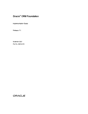 Oracle CRM Foundation Implementation Guide Oracle CRM Foundation  Form