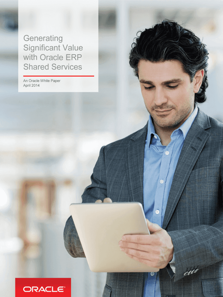 Generating Significant Value with Oracle ERP Shared Services PDF  Form