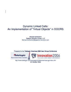 Dynamic Linked Cells an Implementation of &quot;Virtual Objects&quot; in  Form