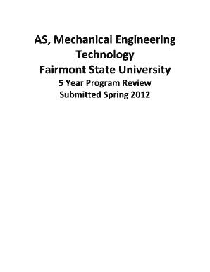 AS, Mechanical Engineering Technology Fairmont State University  Form