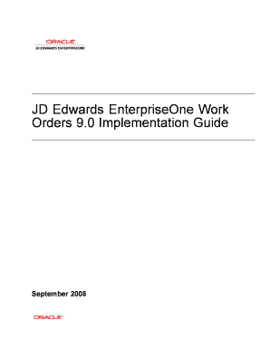 JD Edwards EnterpriseOne Work  Form