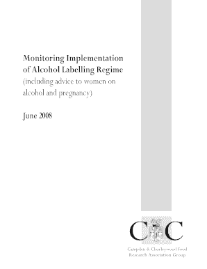 Monitoring Implementation of Alcohol Labelling Regime Cspinet  Form