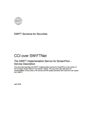 SWIFT Solutions for Securities  Form
