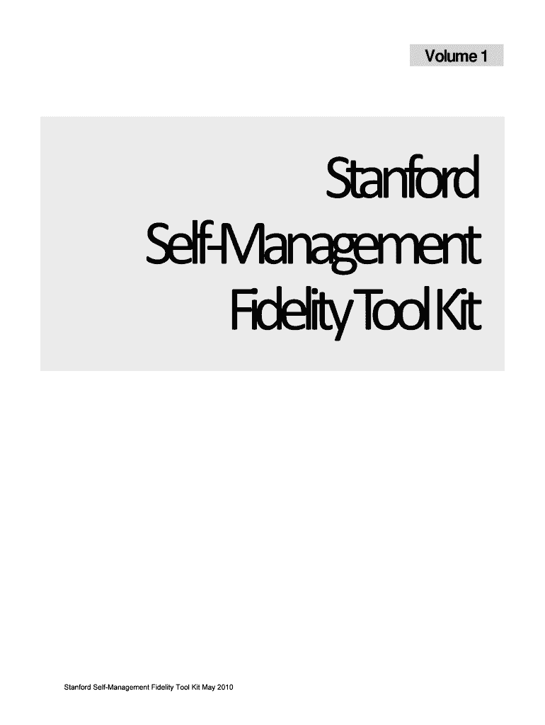 Fidelity Tool Kit Stanford Patient Education Research Center Patienteducation Stanford  Form