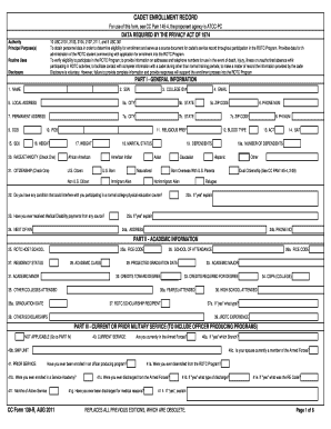 SROTC Application XLS a CRITICAL ASSESMENT Nmmi  Form