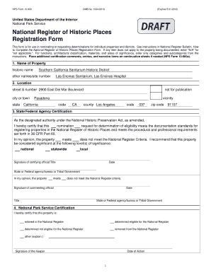 California Historical Landmarks Registration California State  Form