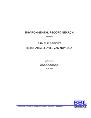 ENVIRONMENTAL RECORD SEARCH SAMPLE REPORT 8618  Form