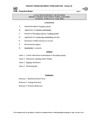 CDM Executive Board CLEAN DEVELOPMENT MECHANISM DNV  Form