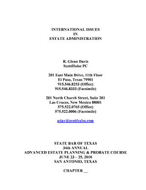 ELPASO #918986 V1 Seminar 2010StateBar InternationalIssuesinEstateAdministration DOC  Form