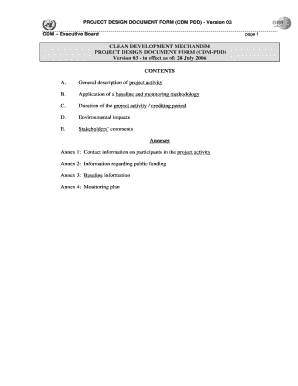 PROJECT DESIGN DOCUMENT FORM CDM PDD Version 03 CDM Executive Board Cdmloanscheme