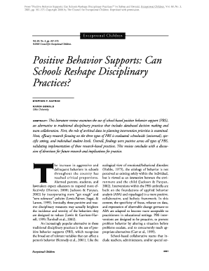 From Positive Behavior Supports Can Schools Reshape Disciplinary Practices  Form