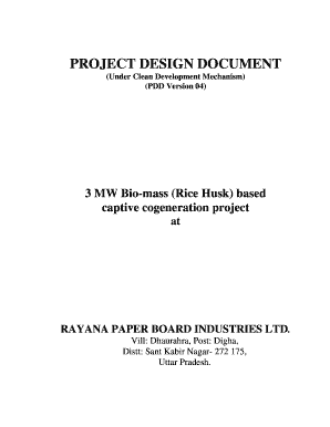PROJECT DESIGN DOCUMENT under Clean Development DNV  Form