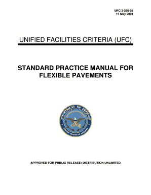 UFC 3 250 03 Standard Practice Manual for Flexible Pavements Wbdg  Form