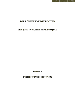 Section a Project Introduction Joslyn North Mine Project  Form