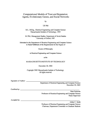 Computational Models of Trust and Reputation MIT Computer Groups Csail Mit  Form