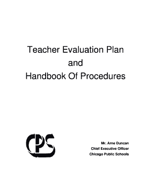 Teacher Evaluation Plan  Form