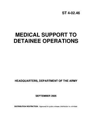 Medical Support to Detainee Operations GlobalSecurity Org Globalsecurity  Form