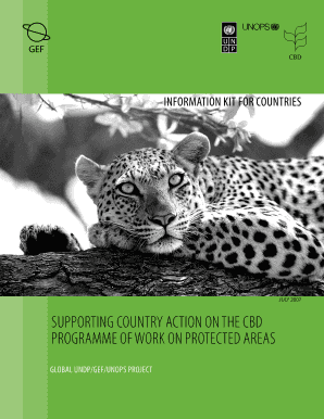 Supporting Country Action on the CBD Programme of Work on Protected Areas Undp  Form