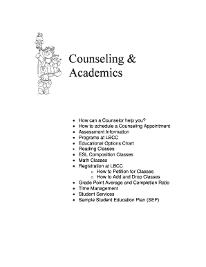 Counseling &amp; Academics Long Beach City College Lbcc  Form