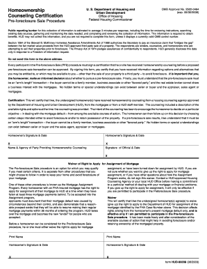 Homeownership Counseling Certification James B Nutter and  Form