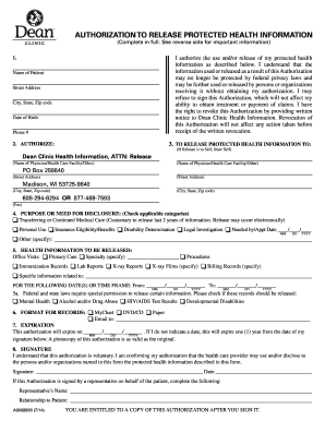 Wisconsin Medical Record Release Form