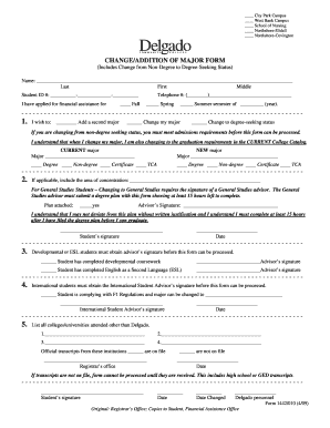 Dcc Change from Non Degree Form