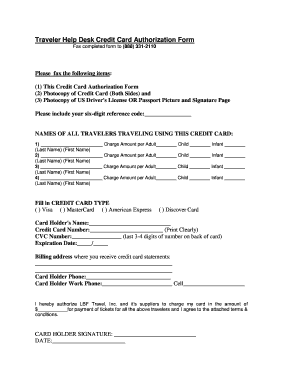 Traveler Help Desk  Form