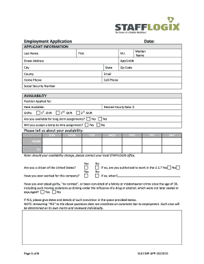 Stafflogix Online Application Form