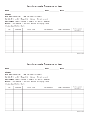  Interdepartmental Communication Template 2009-2024