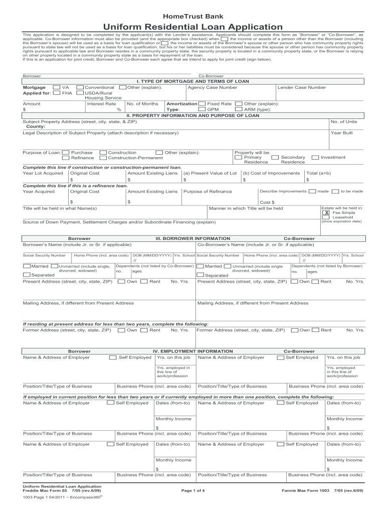 Get and Sign Hometrust Bank 2009-2022 Form