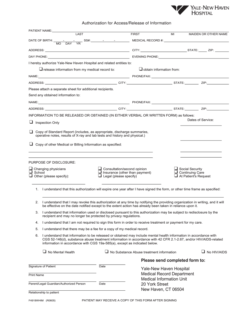 Yale New Haven Medical Records - Fill Out and Sign Printable PDF With Hospital Note For Work Template